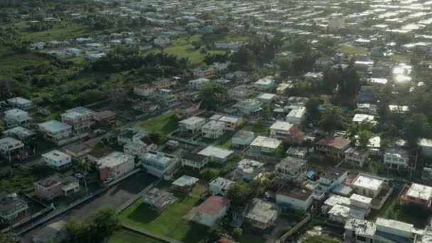 Luftaufnahme Von Puerto Nuevo Der Küste Puerto Ricos Ein Gebiet — Stockvideo
