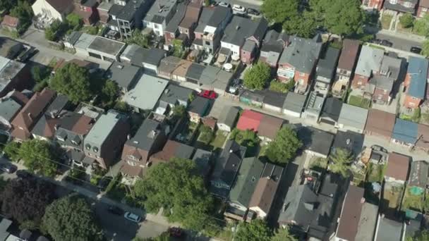 Aerial Establecimiento Plano Barrio Toronto Fotografía Cinematográfica — Vídeos de Stock
