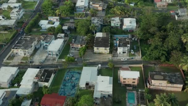 Opname Vanuit Lucht Van Puerto Nuevo Coastal Puerto Rico Een — Stockvideo