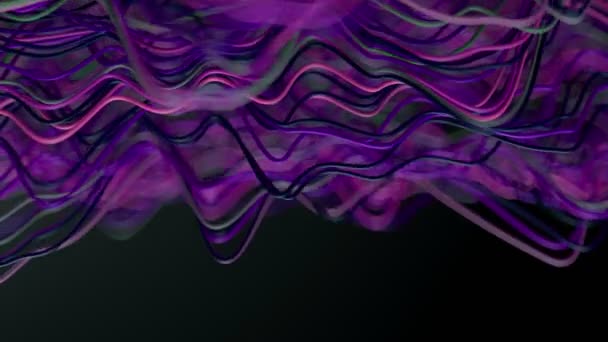 Абстрактные Цифровые Волны Бесшовный Цикл — стоковое видео