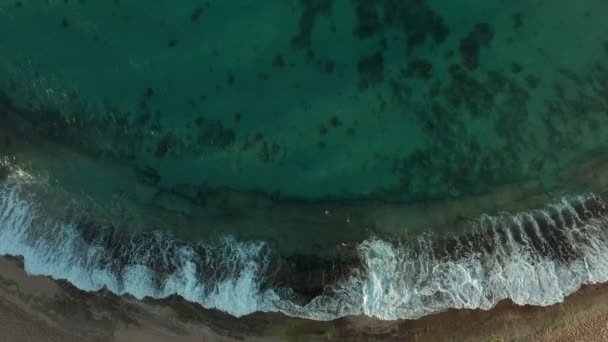 Establishing Shot Playa Mar Chiquita Beach Puerto Rico Magic Hour — Stock Video