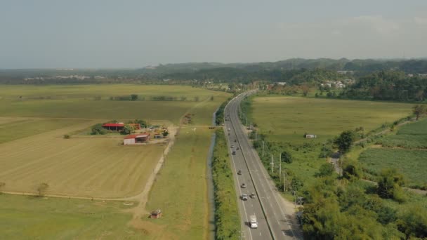 Aerial Establishing Tiro Uma Estrada Porto Rico Filmagem Cinematográfica — Vídeo de Stock