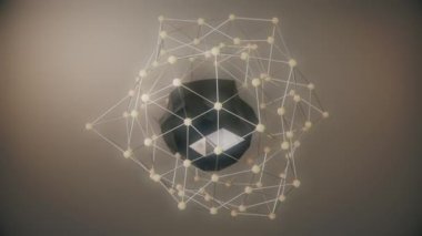 Soyut bilim ve biyoteknoloji temalı animasyon ve fütüristik bir görünüş. Kusursuz döngü canlandırması.