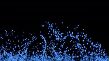 Güzel kabarcık benzeri parçacıklar. 4K UHD