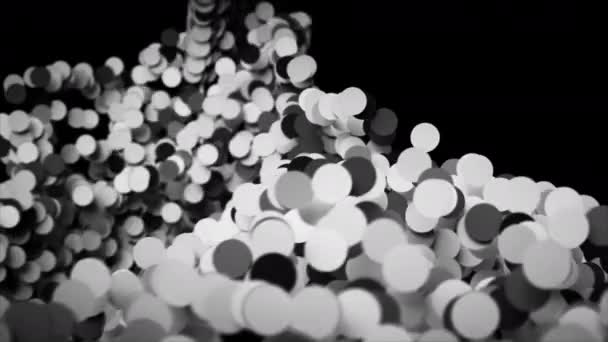 Bunte Papierkreise Fließen Über Den Rahmen Uhd Animation — Stockvideo