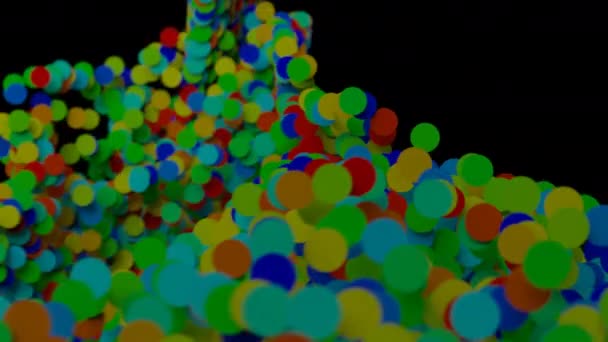 Colorful Paper Circles Flow Frame Uhd Animation — Stock Video