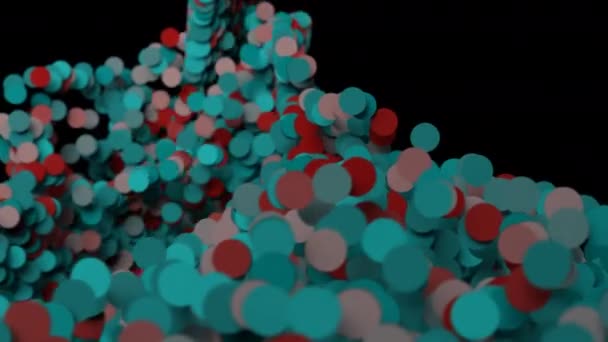 Colorful Paper Circles Flow Frame Uhd Animation — Stock Video