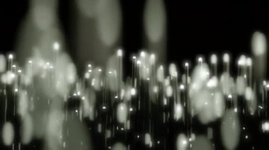 Fiber optik kablolar çerçeveye yayıldı. 16- bit renk derinliğinde oluşturulan soyut 4K UHD canlandırması.