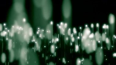 Fiber optik kablolar çerçeveye yayıldı. 16- bit renk derinliğinde oluşturulan soyut 4K UHD canlandırması.