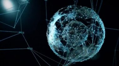 Küresel bir işletme finans uygulamasını tasvir eden animasyon.