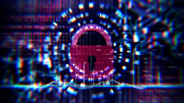 Animação Que Descreve Conceito Segurança Cibernética Uhd Sem Costura Looping — Vídeo de Stock