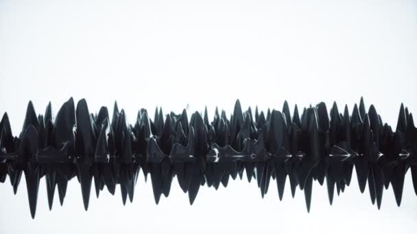 描述铁液在无缝回路中位移和波动的抽象动画 — 图库视频影像
