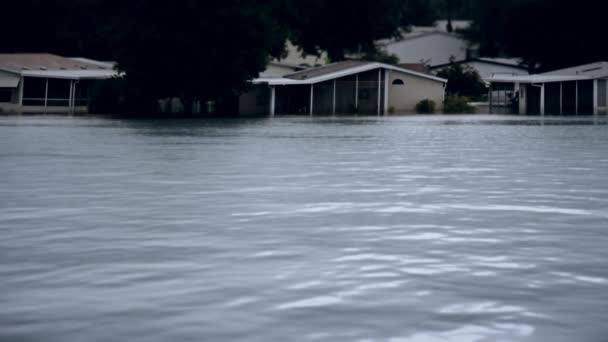Representación Inundaciones Después Huracán Adecuado Para Mostrar Devastación Causada Después — Vídeos de Stock