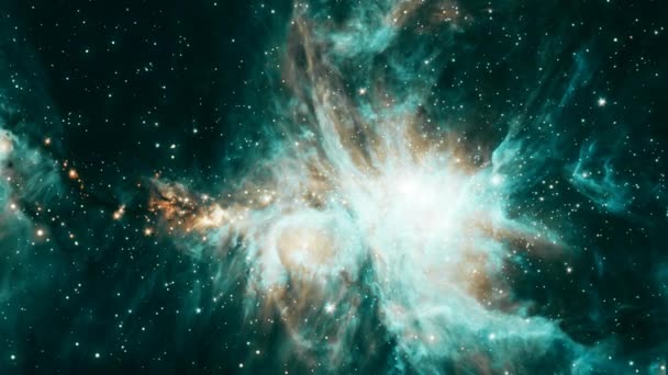 Lecąc Przez Mgławicę Oriona Animacja Uhd Renderowana Bitowej Głębokości Barwy — Wideo stockowe