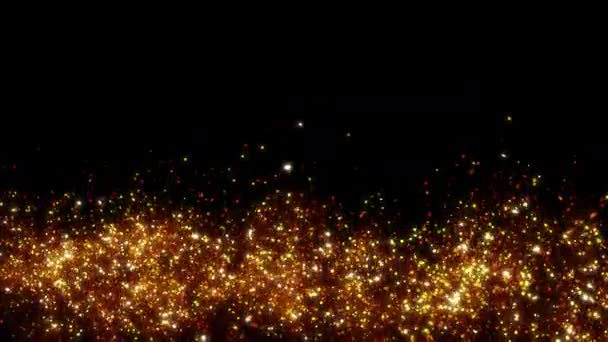 Partículas Glitter Loop Sem Costura Com Espaço Cópia Animação Uhd — Vídeo de Stock