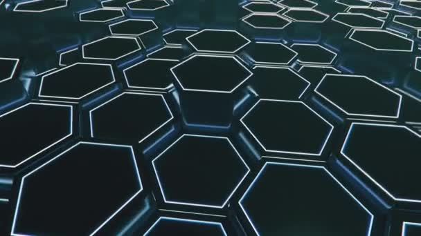 六角形のグリッド 概要技術アニメーション Uhd — ストック動画