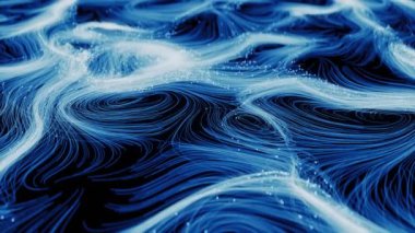 Soyut girdap izleri. 4K UHD animasyonu 16-bit renk derinliğinde yapıldı. Kusursuz döngü sürümü.