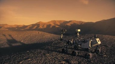 NASA Mars Discovery Rover 'ın son derece gerçekçi bir animasyonu. Yeni NASA Mars Rover 2020 ile neredeyse aynı..