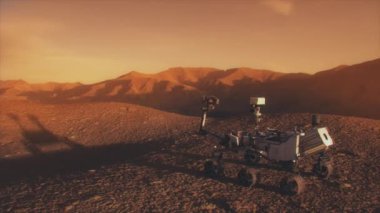 NASA Mars Discovery Rover 'ın son derece gerçekçi bir animasyonu. Yeni NASA Mars Rover 2020 ile neredeyse aynı..