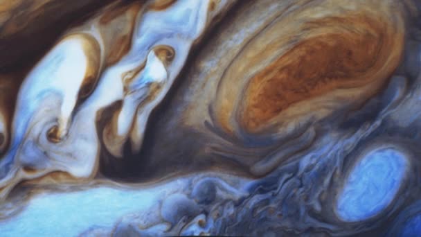Surface Jupiters Avec Une Vue Dégagée Sur Grande Tache Rouge — Video