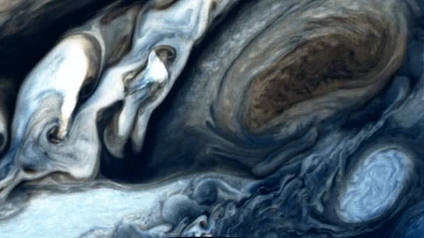 Jupiters Oppervlak Met Een Duidelijk Zicht Grote Rode Vlek — Stockvideo