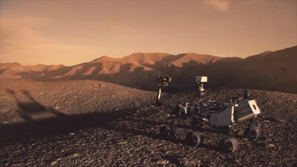 美国宇航局火星发现漫游者的高度逼真的动画 与Nasa火星漫游者2020几乎完全相同 — 图库视频影像