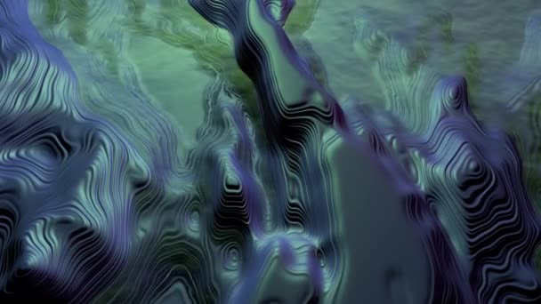 Абстрактный Инопланетный Пейзаж Метановым Озером Анимация Uhd — стоковое видео