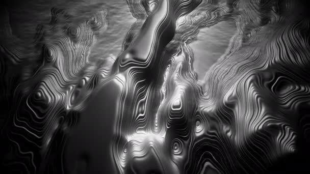 Абстрактный Инопланетный Пейзаж Метановым Озером Анимация Uhd — стоковое видео
