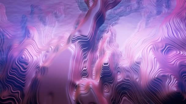 Paysage Extraterrestre Abstrait Avec Lac Méthane Animation Uhd — Video