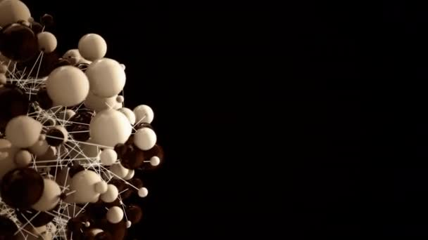 Estrutura Molecular Com Espaço Cópia Animação Uhd — Vídeo de Stock