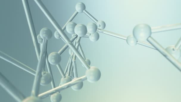Паннінг Через Абстрактну Скляну Молекулярну Мережу Uhd Анімація — стокове відео