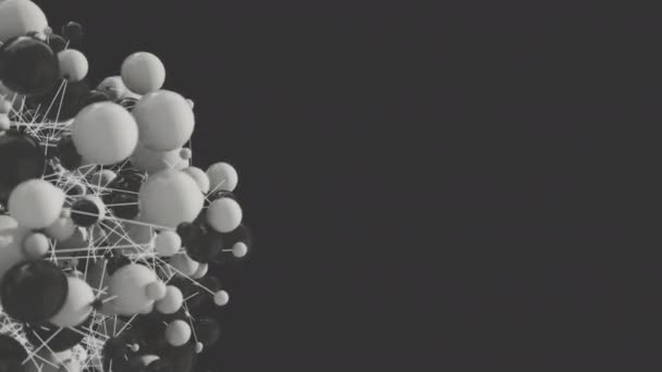 Estructura Molecular Con Espacio Copia Animación Uhd — Vídeos de Stock