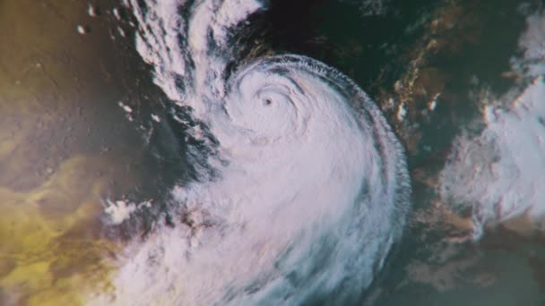 Массивный Ураган Океане Файл Качества Вещания — стоковое видео