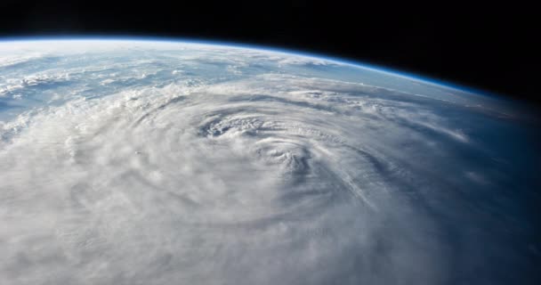 Uzaydan Görülebilen Bir Kasırga Nasa Tarafından Döşenmiş Elementler — Stok video