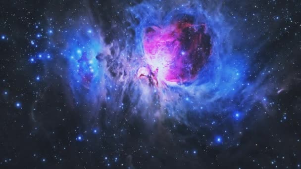 穿过猎户座星云 Uhd动画在16位彩色深度呈现 — 图库视频影像