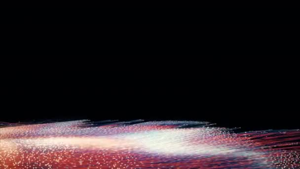 Праздничные Частицы Проникают Экран Волны Океане Брызгаются Вода Uhd Анимация — стоковое видео