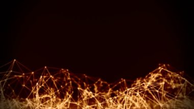 Kopya uzayı ile geleceksel çokgen örgüsü. Kusursuz döngü. 4K.