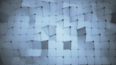 Çokgen soyut ağ yavaşça dalgalanıyor. 4K UHD kusursuz döngü canlandırması.