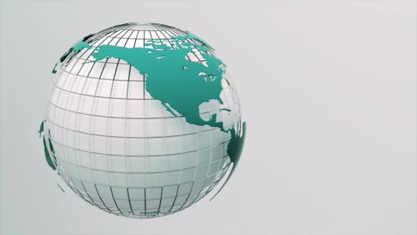 旋转的地球 无缝线4K — 图库视频影像