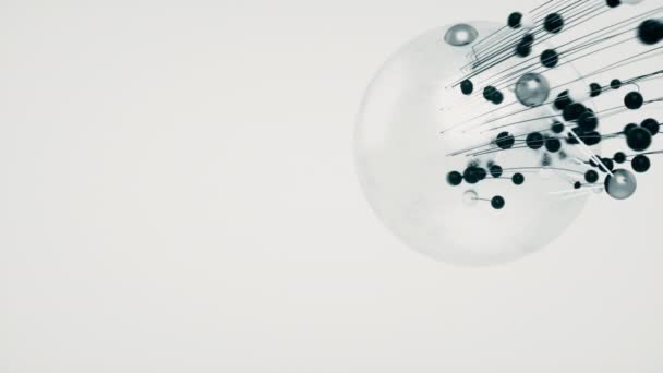 抽象的球体和发光的球体 Uhd动画 — 图库视频影像