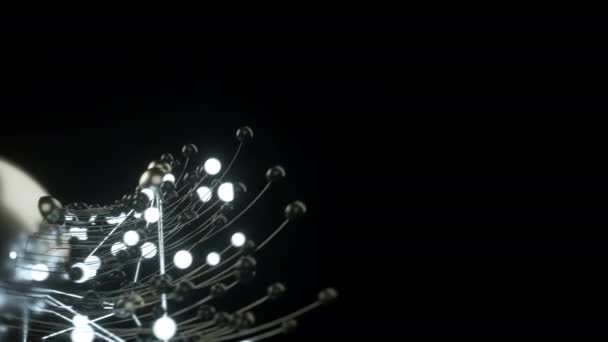Esferas Abstractas Orbes Brillantes Animación Uhd — Vídeos de Stock
