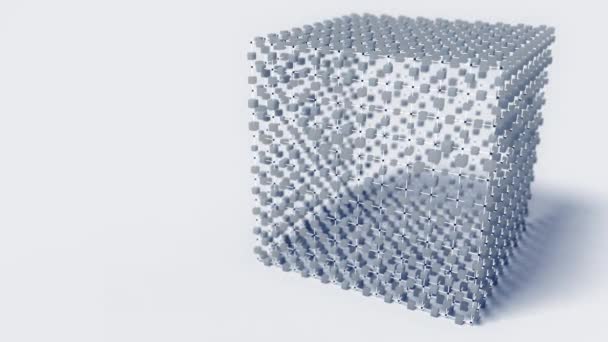 微細な動きを持つ分子キューブ構造 シームレスなループだ Uhdアニメーション 概要シリーズ1 — ストック動画