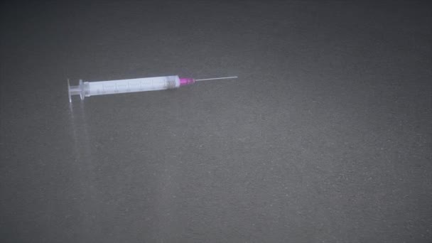 Opioid Crisis Cinematische Dolly Baan Shot Van Een Gebruikte Spuit — Stockvideo
