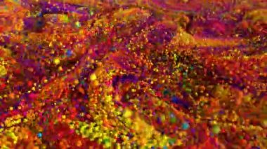 Makro girdap tozlu boya. 4K UHD canlandırması.