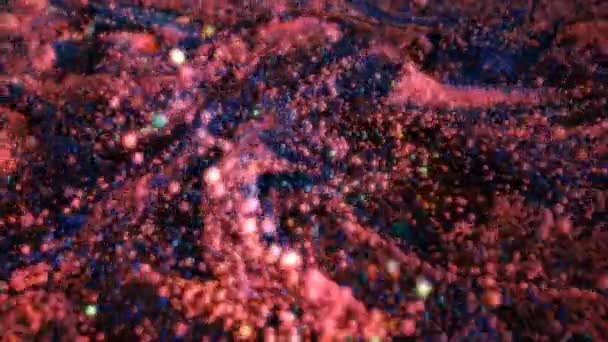 Macro Shot Swirling Powdered Paint Uhd Animation — Stock Video