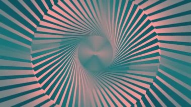 Soyut çizgilerin ve bir silindirdeki yüzeylerin yavaş ve pürüzsüz döngüsü.