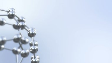 Yavaş hareket eden moleküler ağın animasyonu. 4K kusursuz döngü.