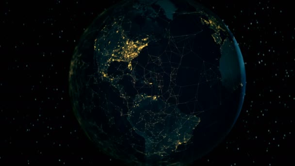 Concept Van Wereldwijde Connectiviteit Uhd — Stockvideo