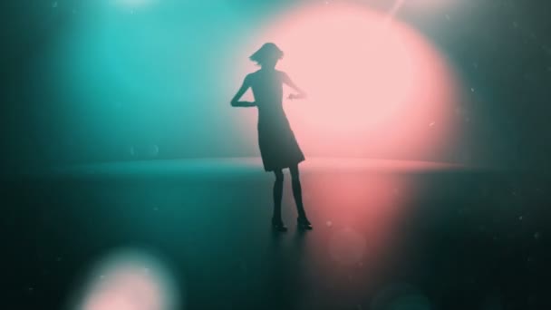 Animation Très Réaliste Une Silhouette Femmes Cgi Exécutant Une Routine — Video