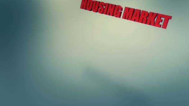 Het Concept Van Een Ineenstorting Van Woningmarkt Uhd — Stockvideo